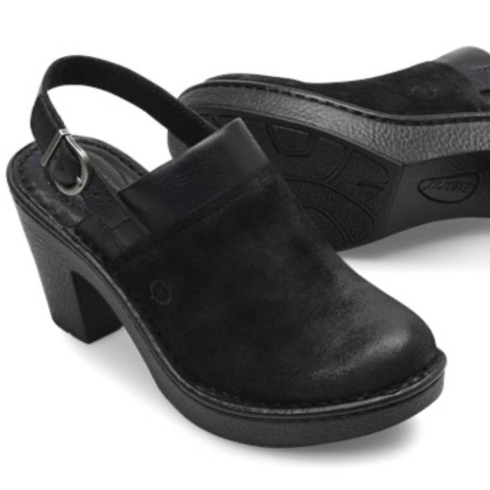 Born Vidar Distressed Sling Back Clogs Size 9